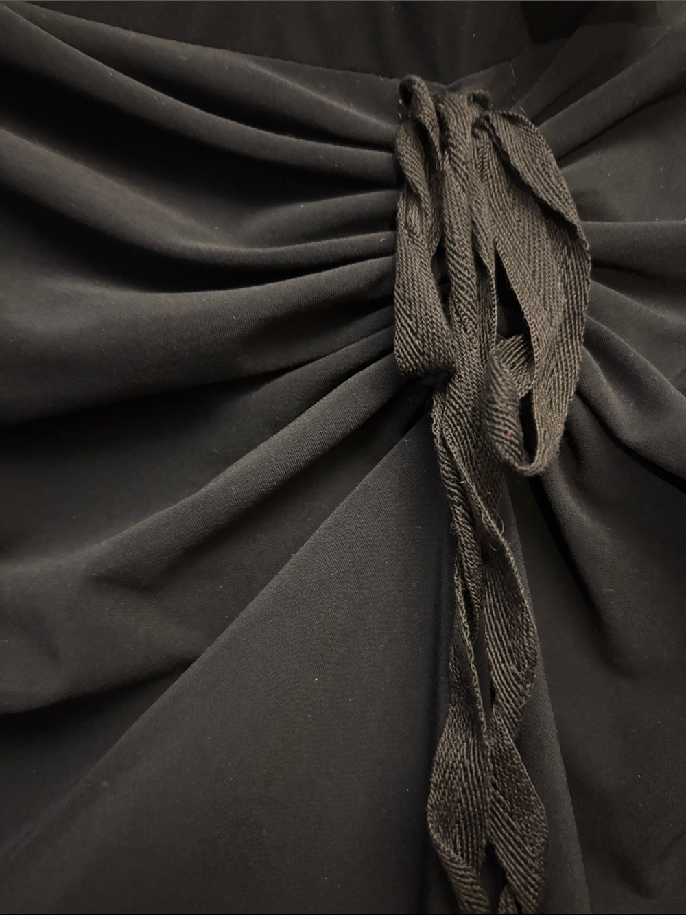 Hannoh Black Women's Ruched Tie-Front Skirt - Picture 4 of 5